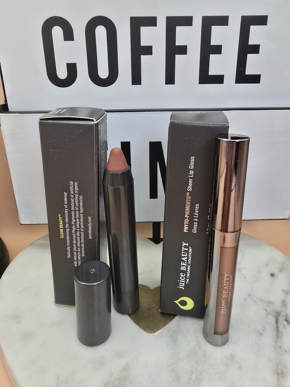 Juice Beauty Nude Pink Lip Crayon & Sheer Gloss Duo